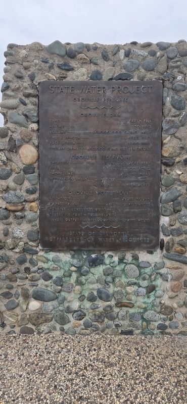 Oroville Dam Marker. Click for full size. Oroville Dam Marker image. Click for full size.