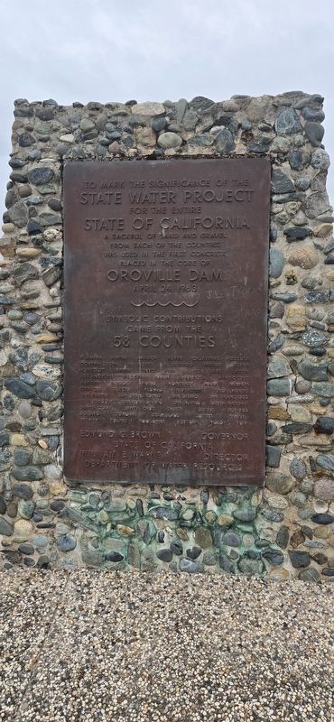 Oroville Dam Marker. Click for full size. Oroville Dam Marker image. Click for full size.