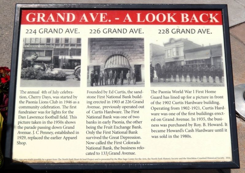 Grand Ave. A Look Back Marker. Click for full size. Grand Ave. A Look Back Marker image. Click for full size.