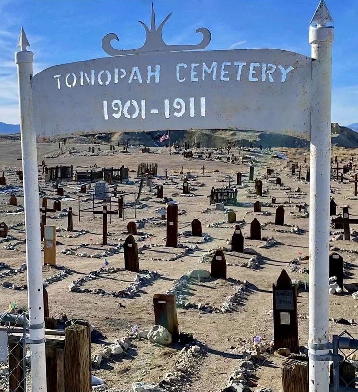 First Tonopah Cemetery. Click for full size. First Tonopah Cemetery image. Click for full size.