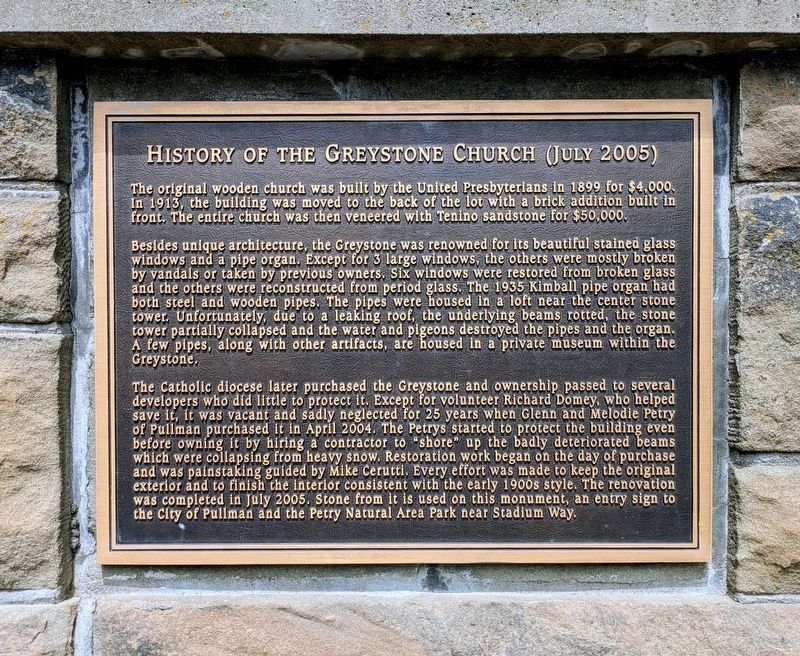 History of the Greystone Church Marker. Click for full size. History of the Greystone Church Marker image. Click for full size.